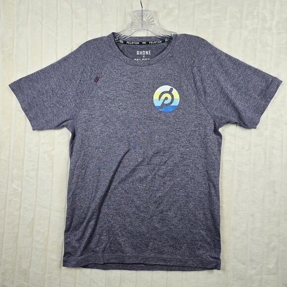 Rhone x Peloton T-Shirt Men's Heather Gray Workout Short Sleeve Size S - Picture 1 of 9